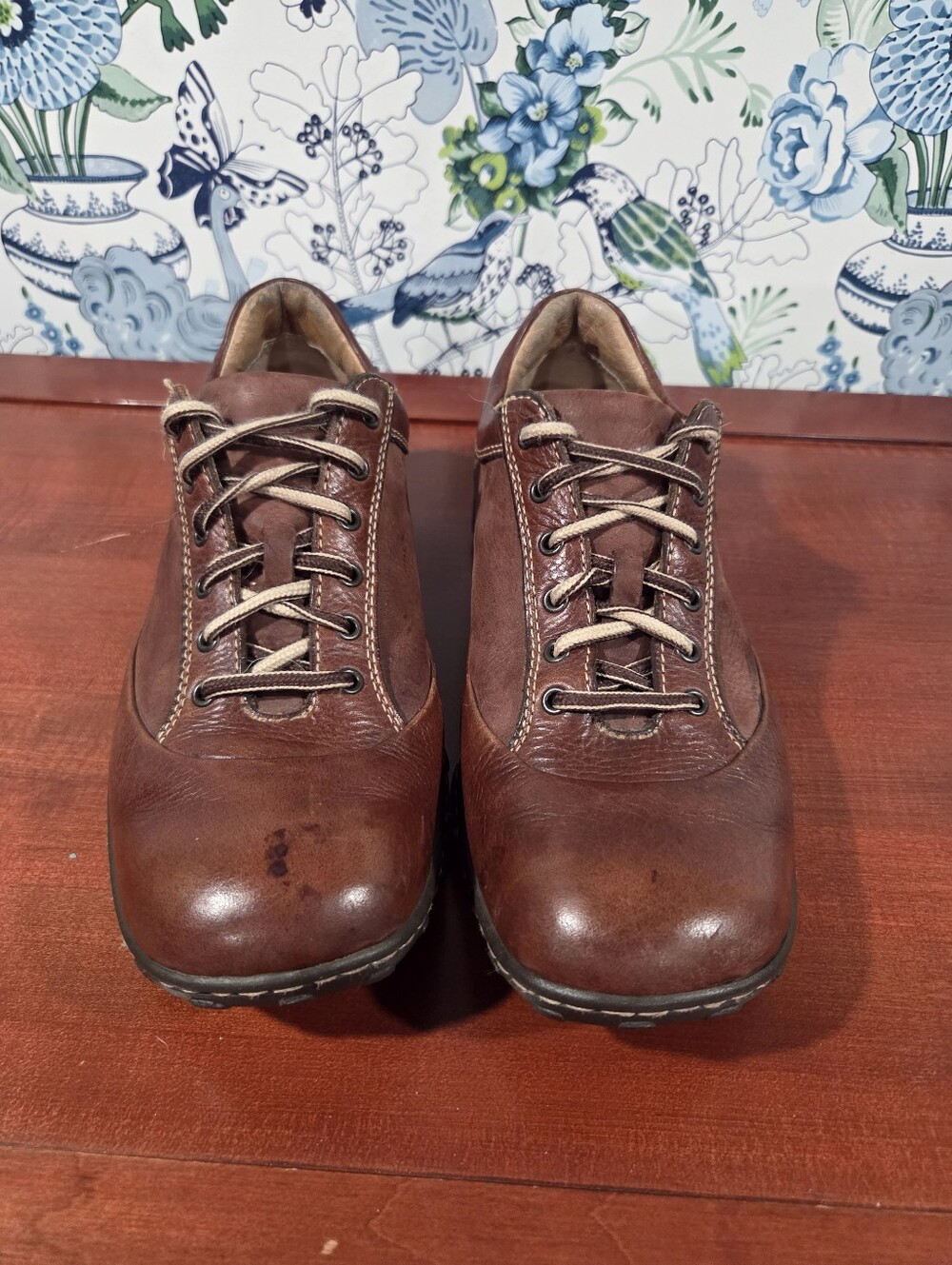 Born Men's Brown Leather Comfort Oxford Walking Shoes Size 10.5